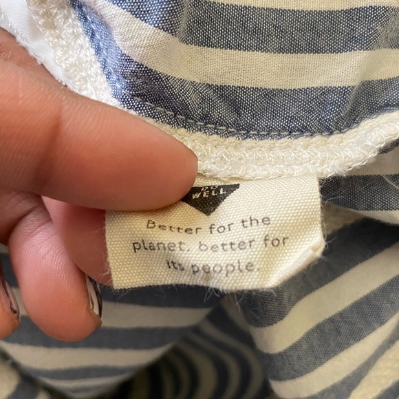 Madewell Cropped Striped Button Down Size S - Picture 12 of 17